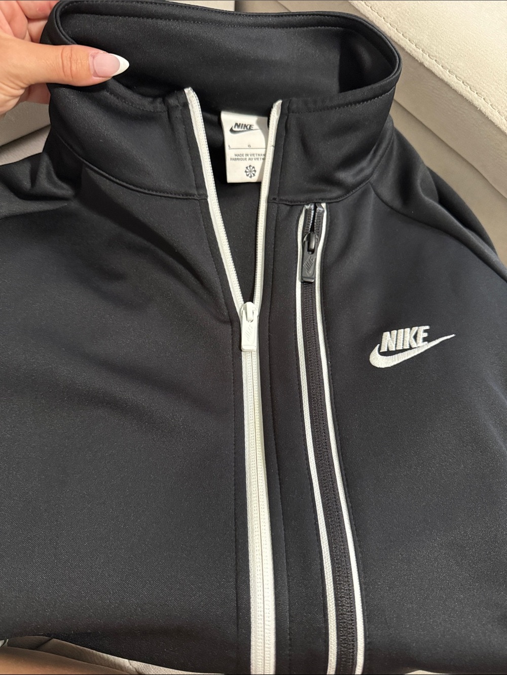 Nike Black Tech Jacket with White Accents